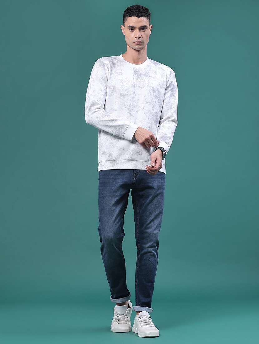 Men Washed Mid Rise Full Length Slim Fit Jeans - 22568702 -  Standard Image - 5