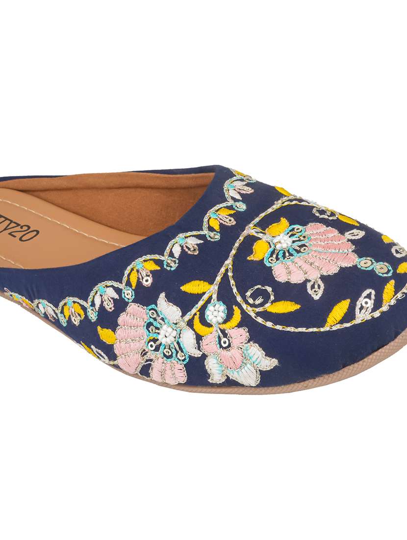 women embroidered slip on mules - 22568940 -  Standard Image - 3