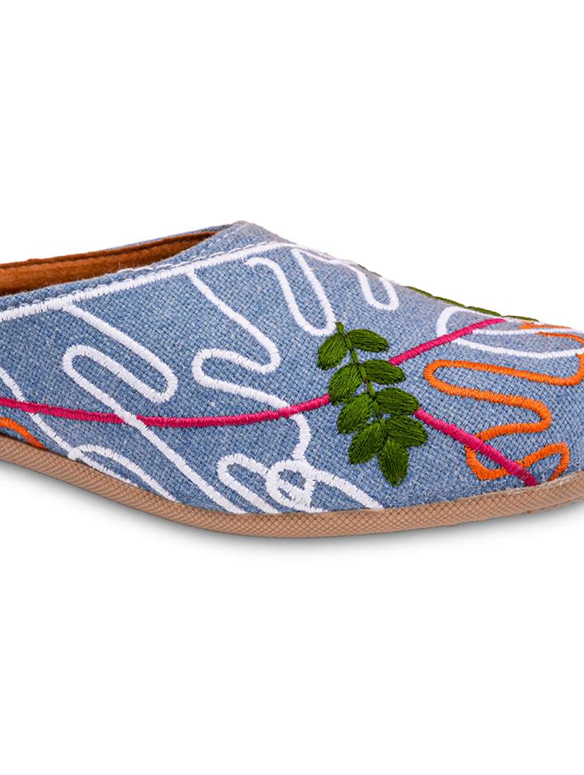 women embroidered slip on mules - 22568941 -  Standard Image - 3