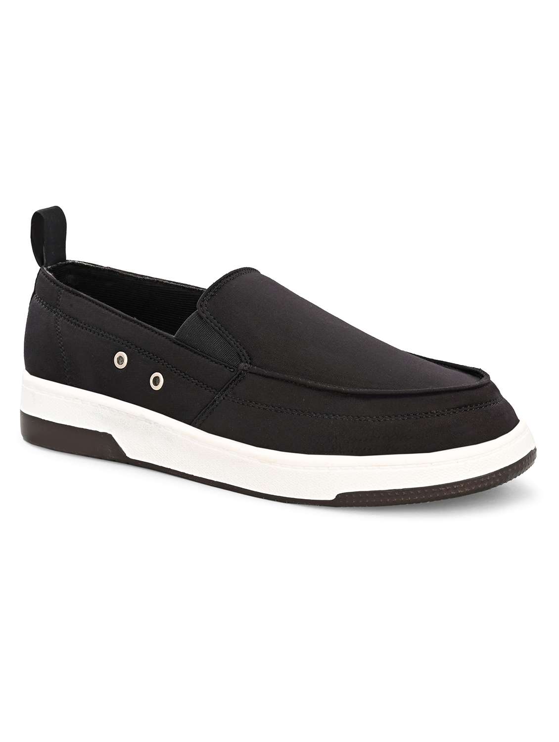men solid slip on casual shoes