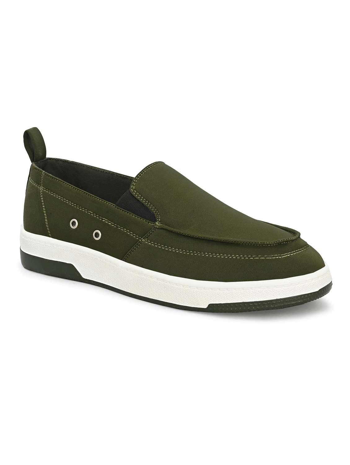 men solid slip on casual shoes