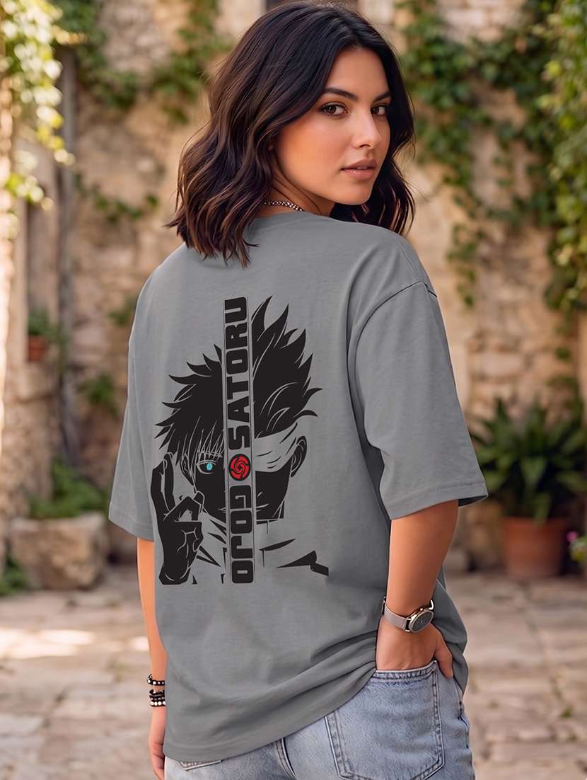 women printed short sleeves oversized t-shirt