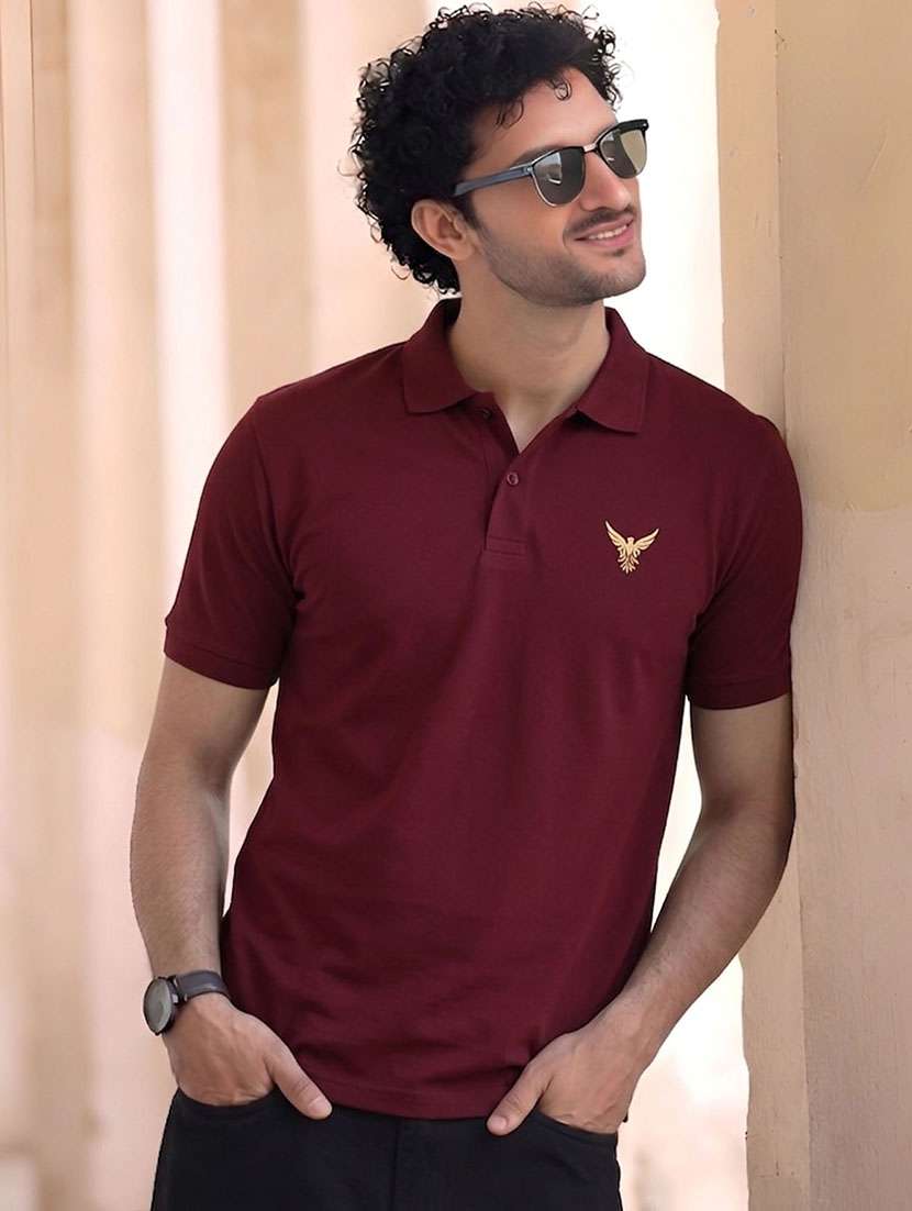 men solid short sleeve regular fit polo t-shirt - 22569075 -  Standard Image - 3
