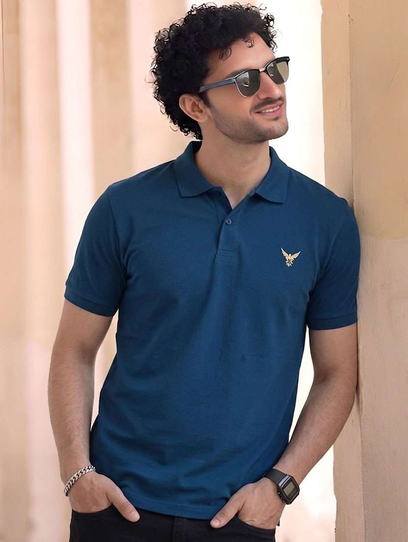 men solid short sleeve regular fit polo t-shirt - 22569078 -  Standard Image - 3