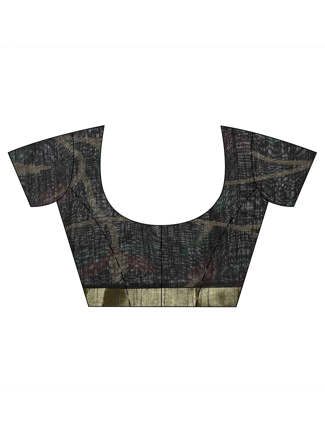 women printed handloom saree with blouse - 22569381 -  Standard Image - 3