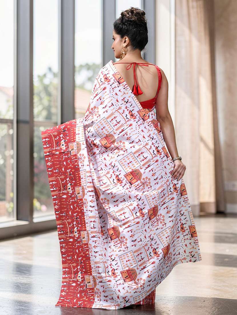 women printed casual wear saree - 22569523 -  Standard Image - 3