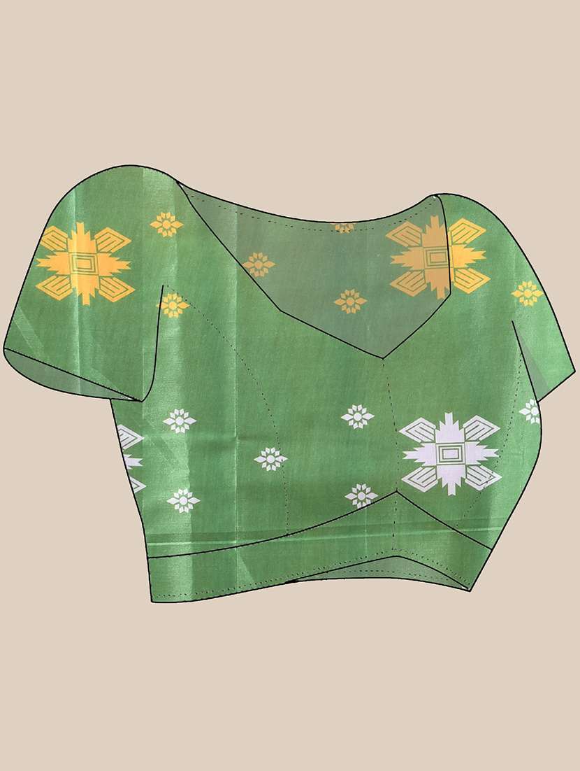 women printed casual wear saree with blouse - 22569526 -  Standard Image - 5