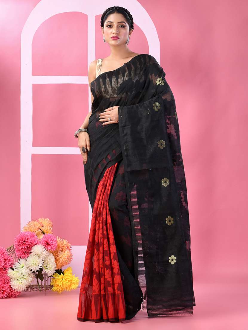 women self design jamdani saree