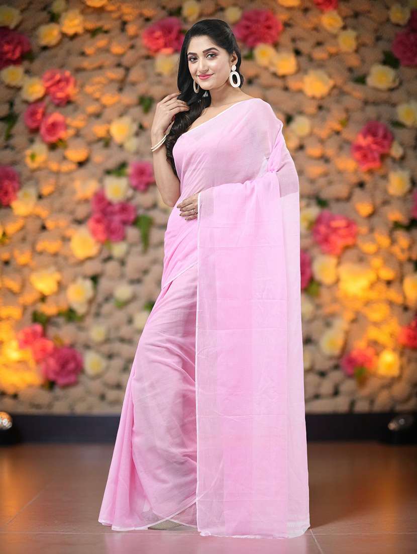 women solid plain saree - 22569664 -  Standard Image - 3