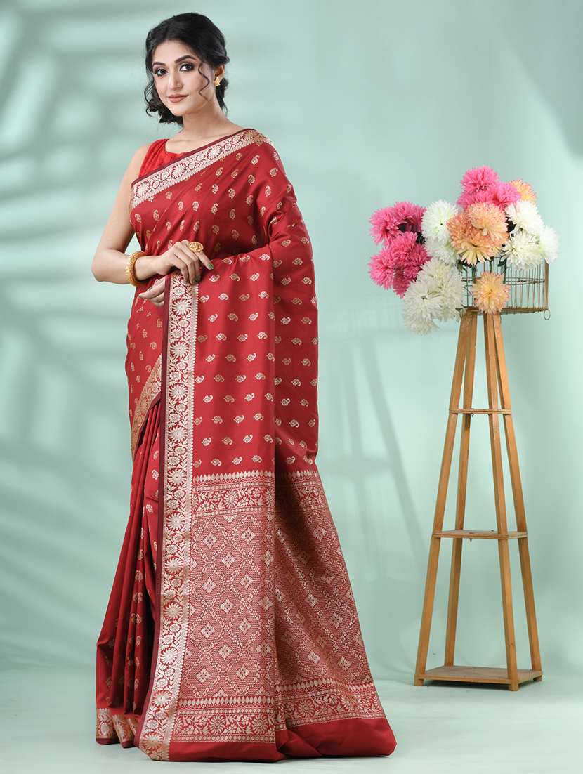 women self design banarasi saree with blouse - 22569686 -  Standard Image - 3