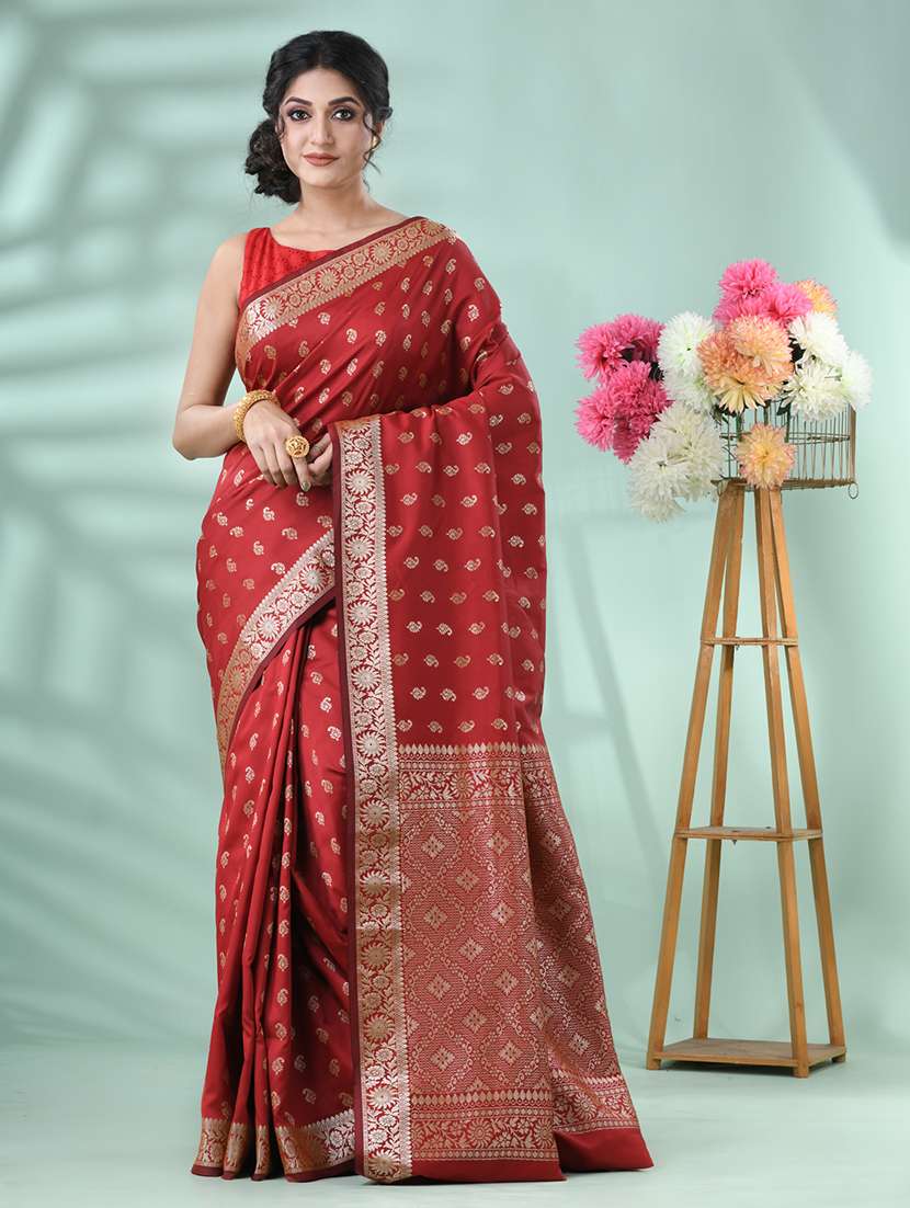 women self design banarasi saree with blouse - 22569686 -  Standard Image - 5