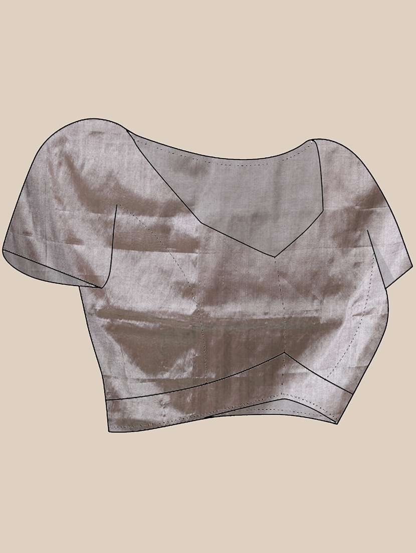 women solid handloom saree with blouse - 22569704 -  Standard Image - 5