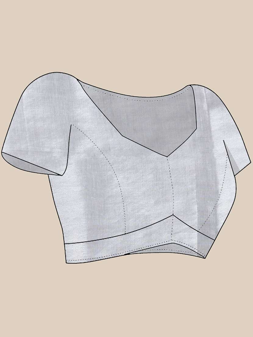women solid handloom saree with blouse - 22569705 -  Standard Image - 5