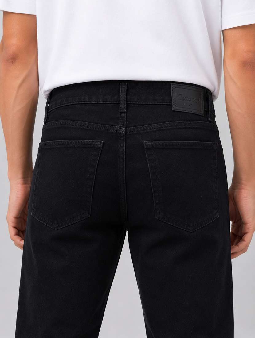 men solid mid rise straight jeans - 22569920 -  Standard Image - 3