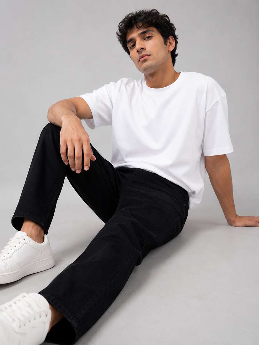 men solid mid rise straight jeans - 22569920 -  Standard Image - 5