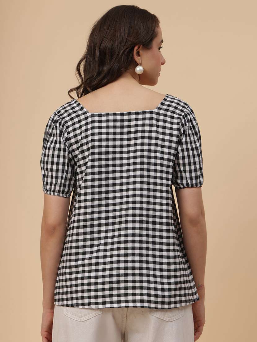 women printed puff sleeves regular top - 22570230 -  Standard Image - 3