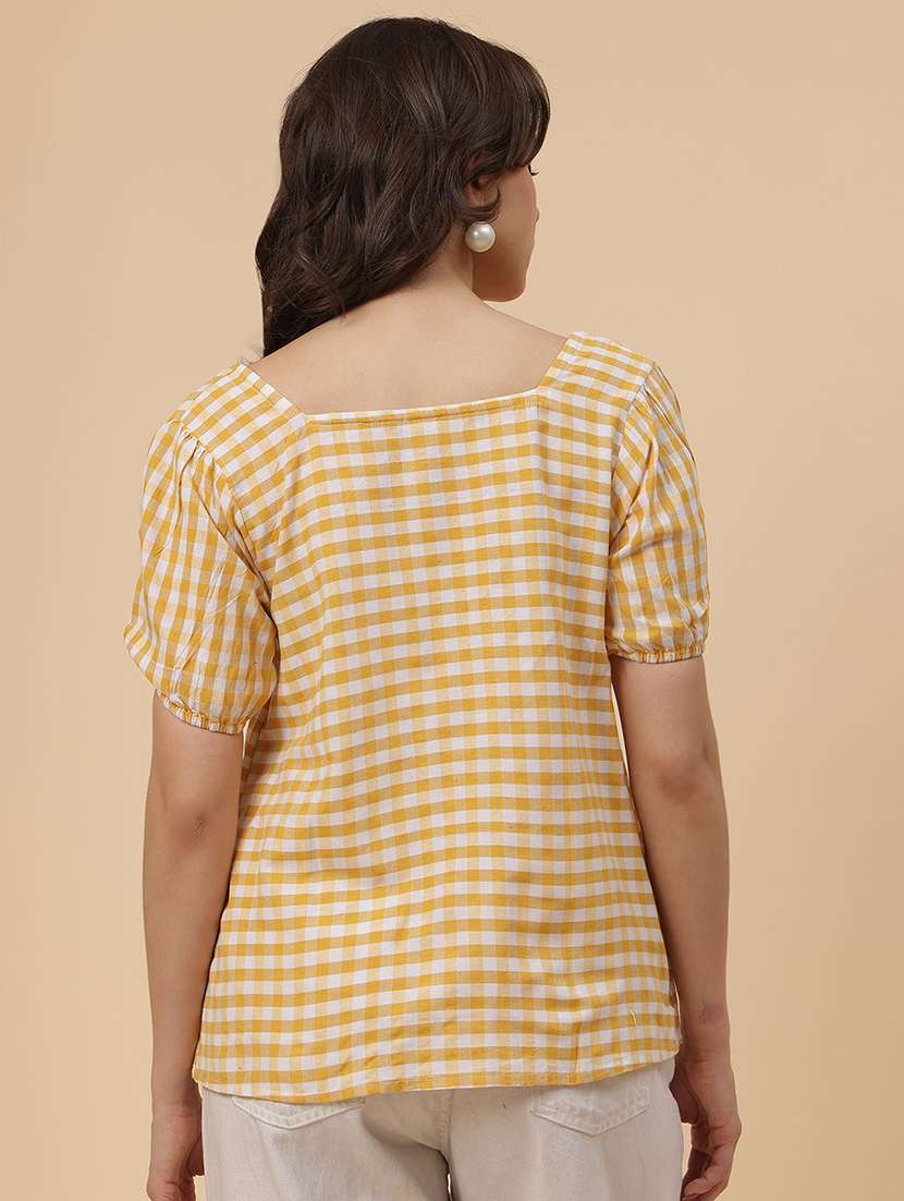 women printed puff sleeves regular top - 22570231 -  Standard Image - 3