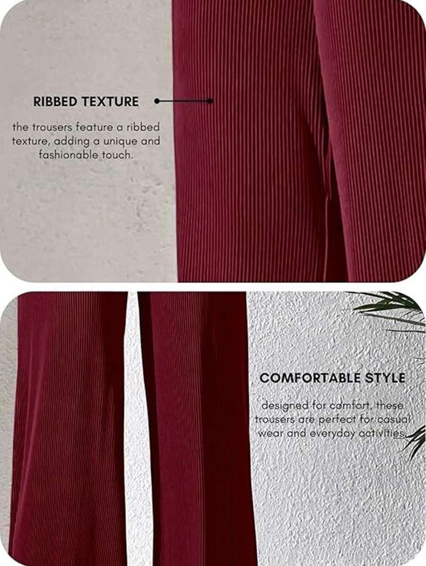 women self design high rise boocut trouser - 22570301 -  Standard Image - 3