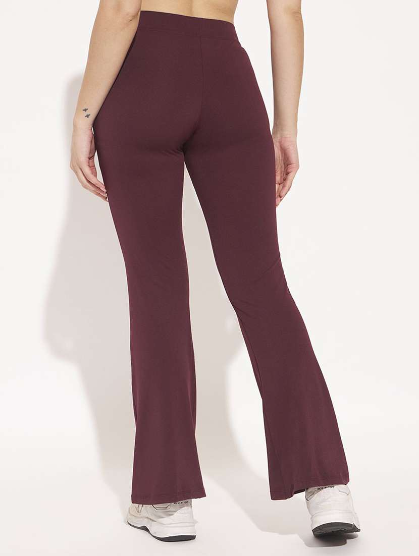 women solid high rise yoga pant - 22570320 -  Standard Image - 3