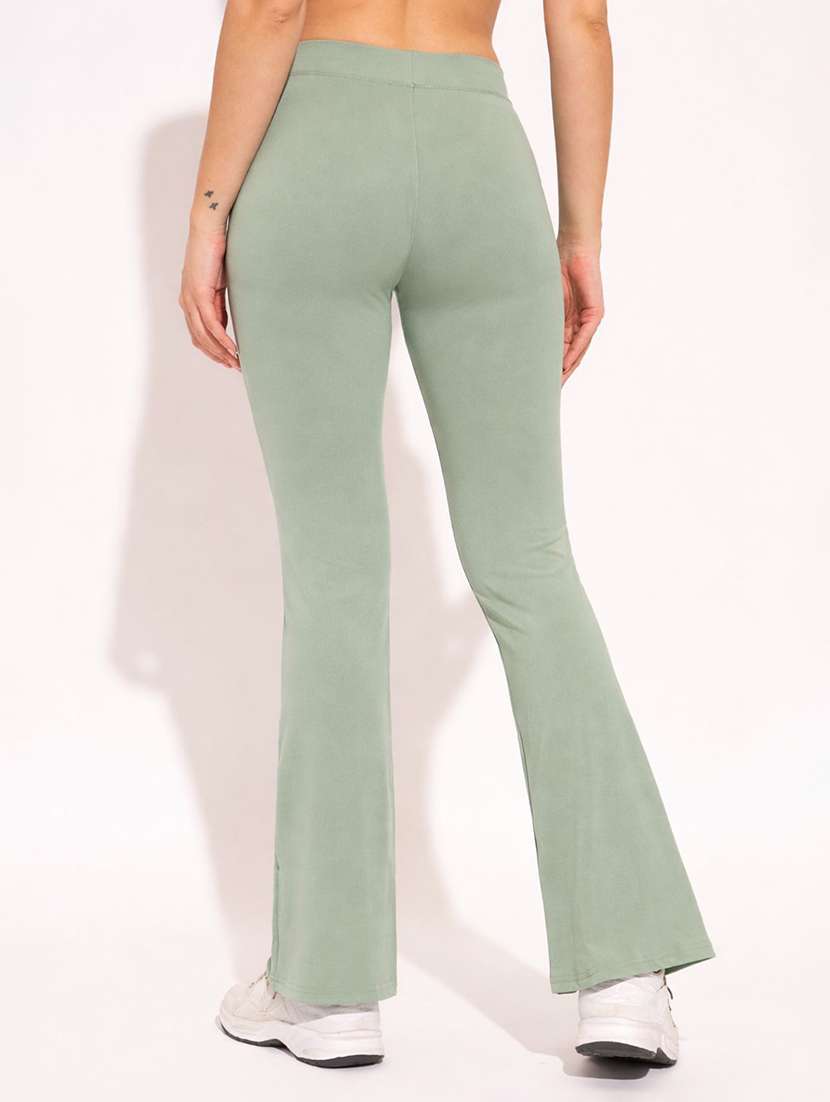 Women Solid High Rise Yoga Pants - 22570335 -  Standard Image - 3