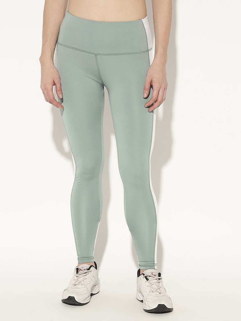 women side taped high rise leggings