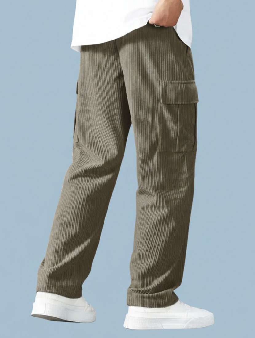 men solid mid rise relaxed fit cargo pant - 22570510 -  Standard Image - 3