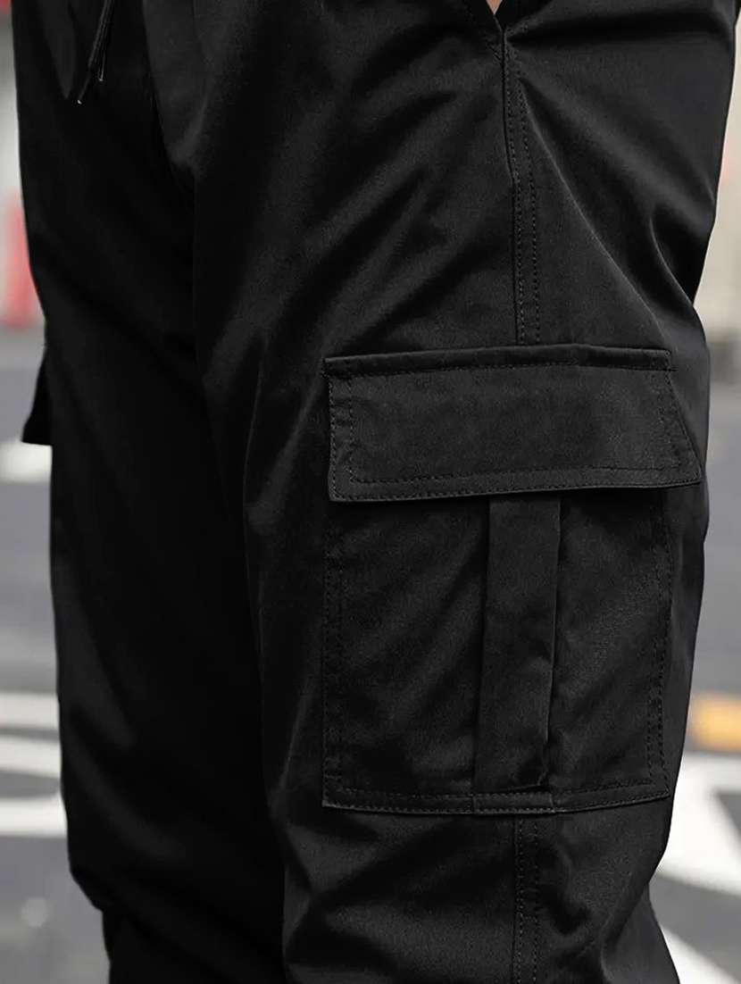 men solid mid rise regular fit jogger - 22570511 -  Standard Image - 3