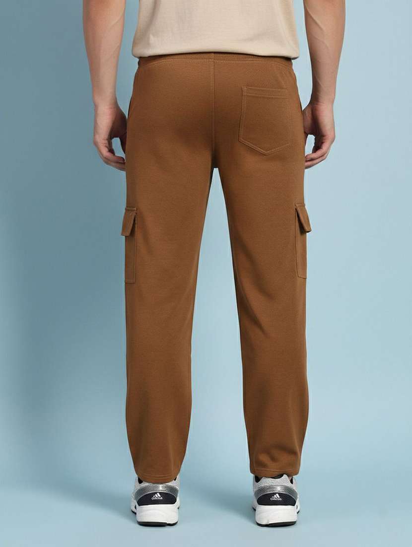 men solid mid rise regular fit cargo pant - 22570527 -  Standard Image - 3