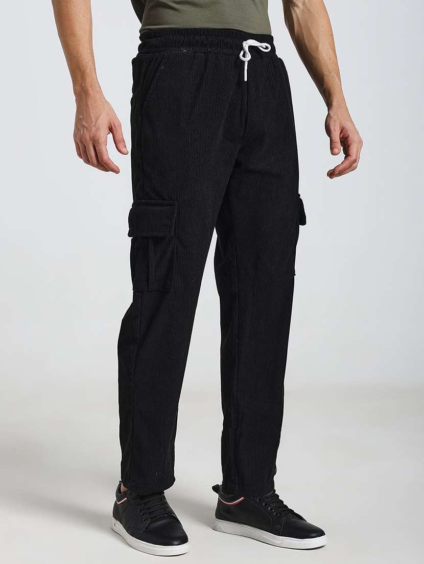 men textured mid rise regular fit cargo pant - 22570598 -  Standard Image - 3