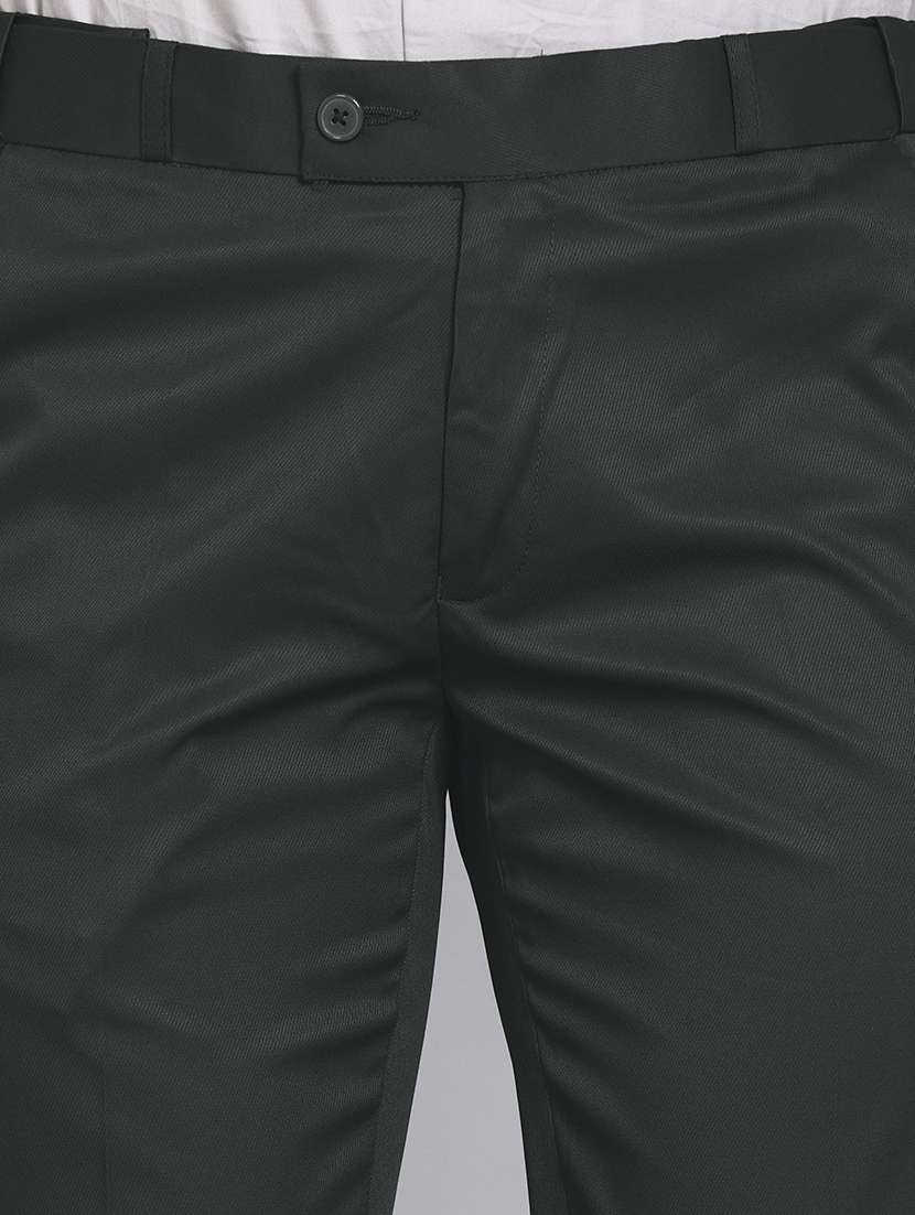 men solid mid rise flat front formal trouser - 22570728 -  Standard Image - 3
