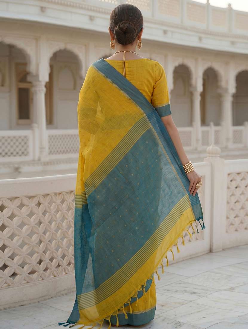 women self design handloom saree with blouse - 22570914 -  Standard Image - 3