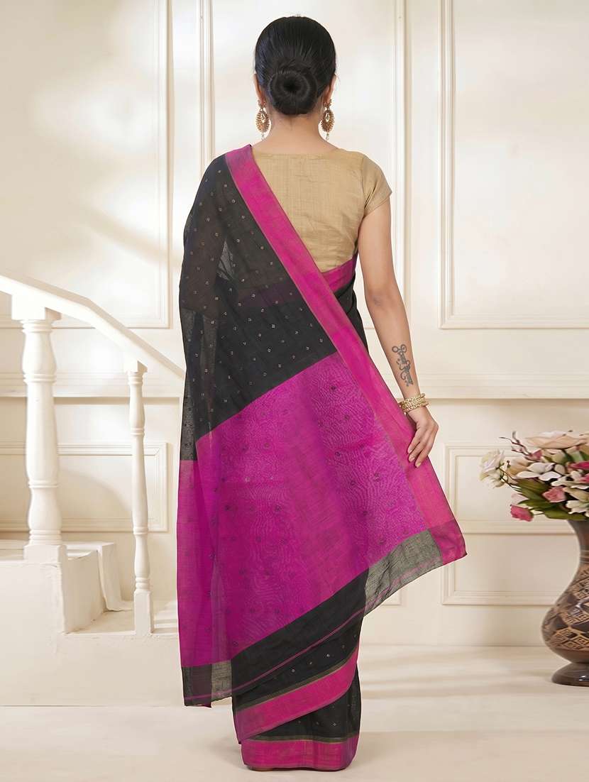 women self design handloom saree with blouse - 22570917 -  Standard Image - 3