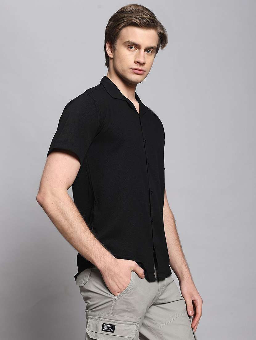 men solid long sleeves casual shirt - 22570968 -  Standard Image - 3