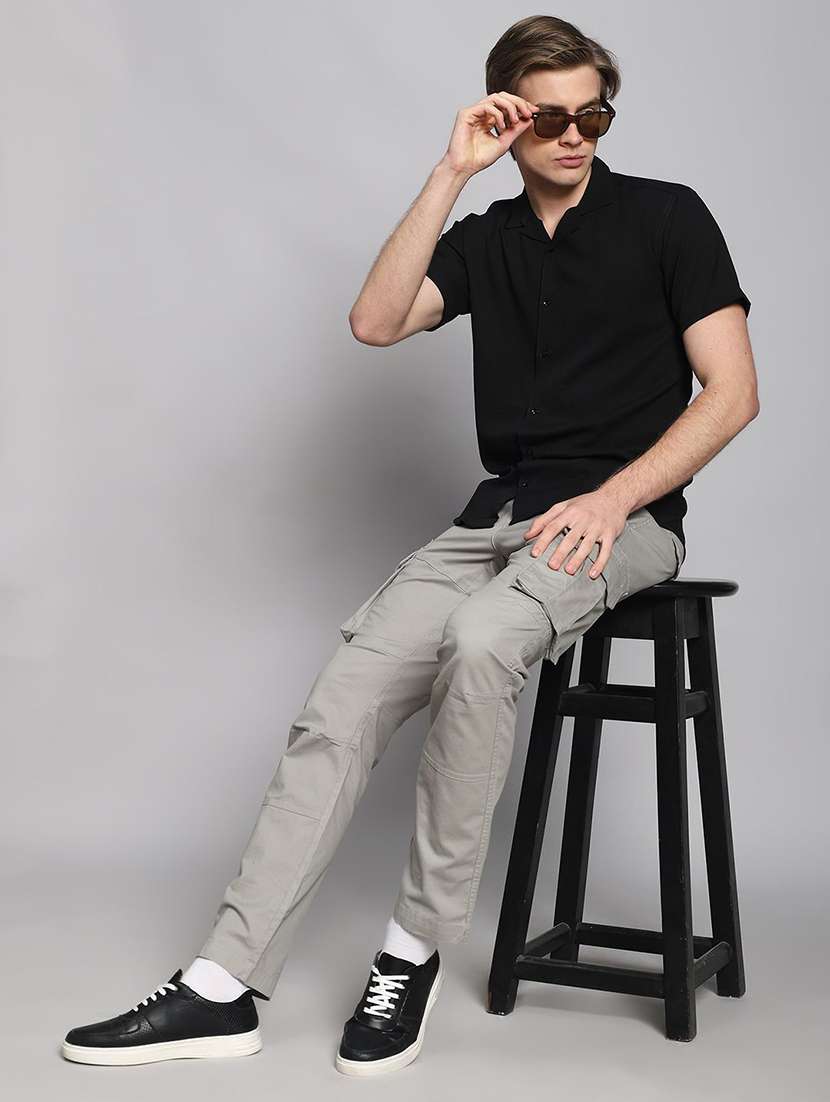 men solid long sleeves casual shirt - 22570968 -  Standard Image - 5