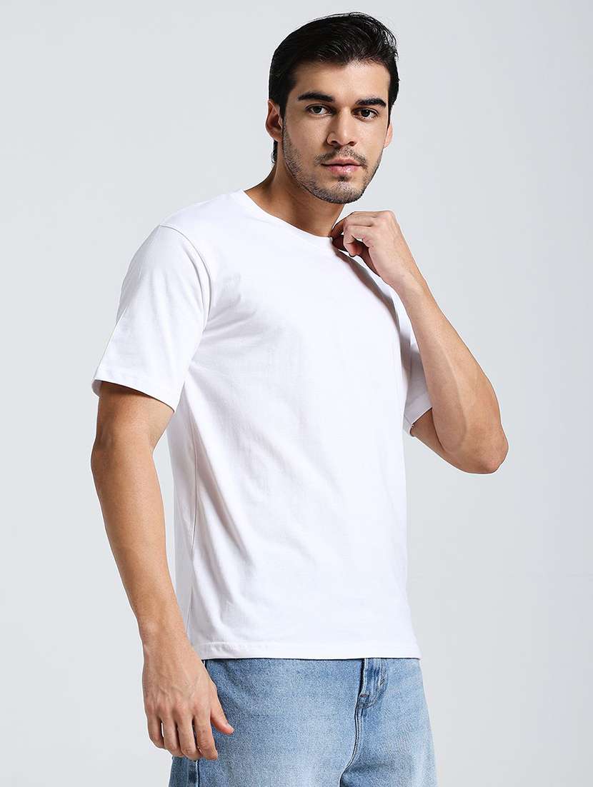 men solid short sleeves regular fit t-shirt - 22571001 -  Standard Image - 3