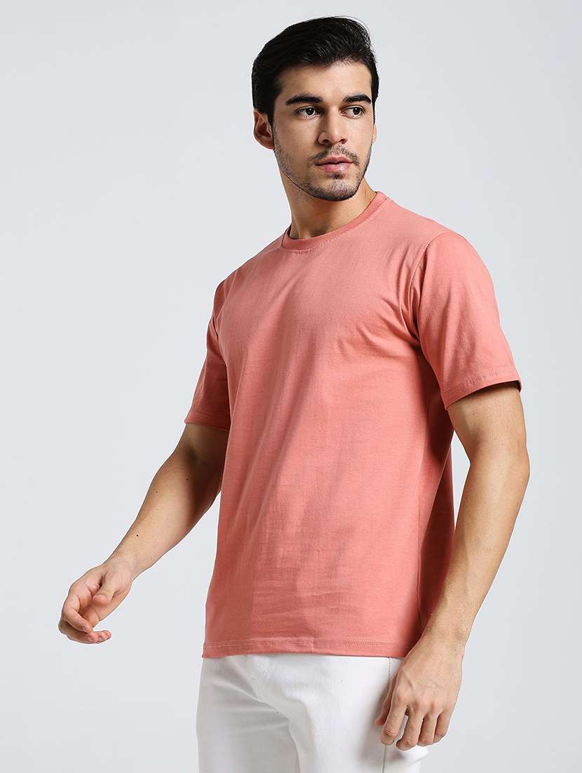 men solid short sleeves regular fit t-shirt - 22571003 -  Standard Image - 3