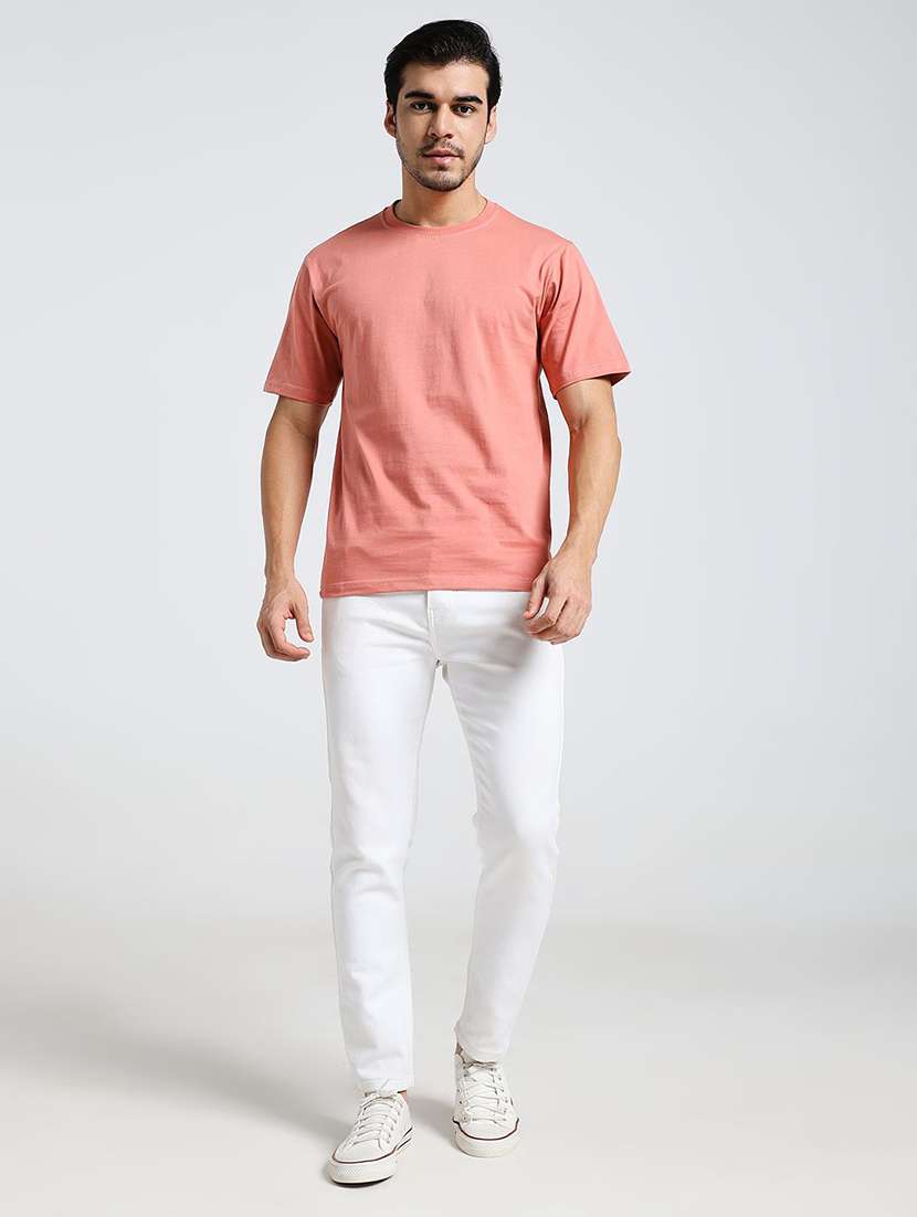 men solid short sleeves regular fit t-shirt - 22571003 -  Standard Image - 5