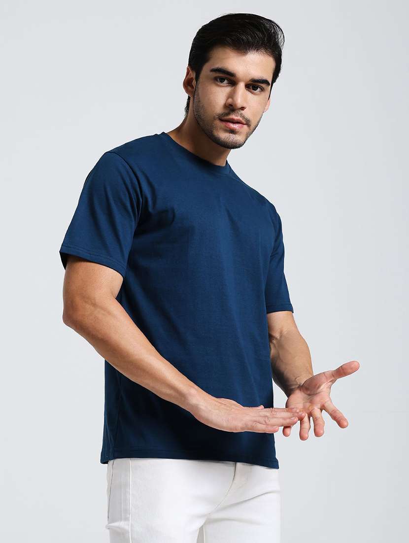 men solid short sleeves regular fit t-shirt - 22571007 -  Standard Image - 3
