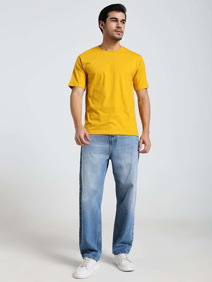 men solid short sleeves regular fit t-shirt - 22571010 -  Standard Image - 5
