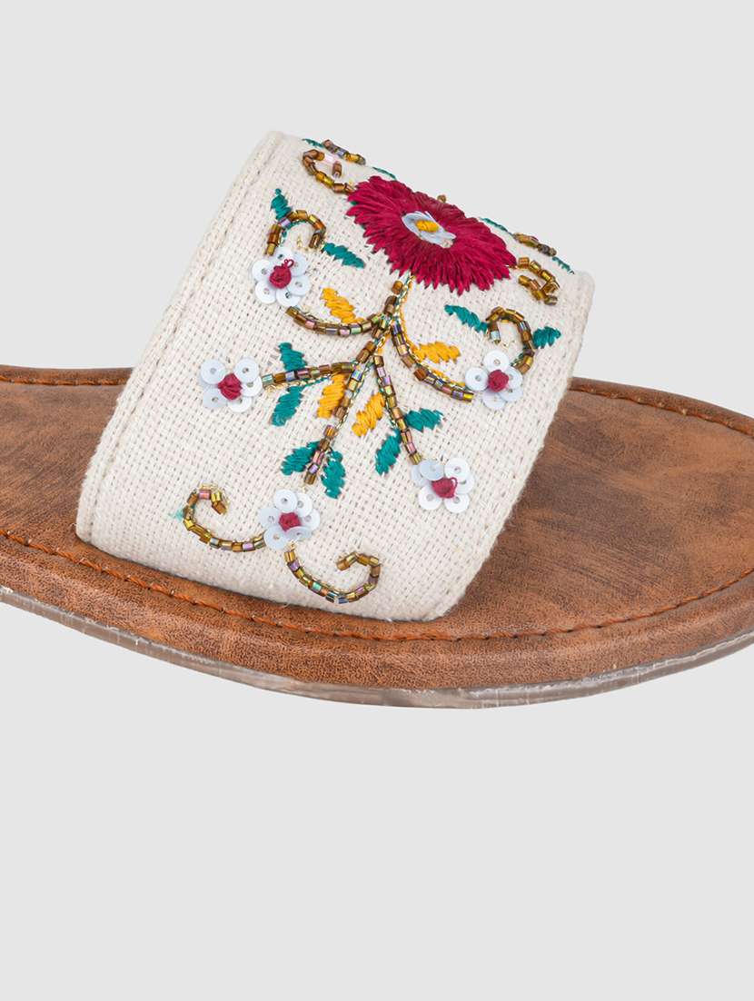 women embroidered slip on flats - 22571042 -  Standard Image - 3