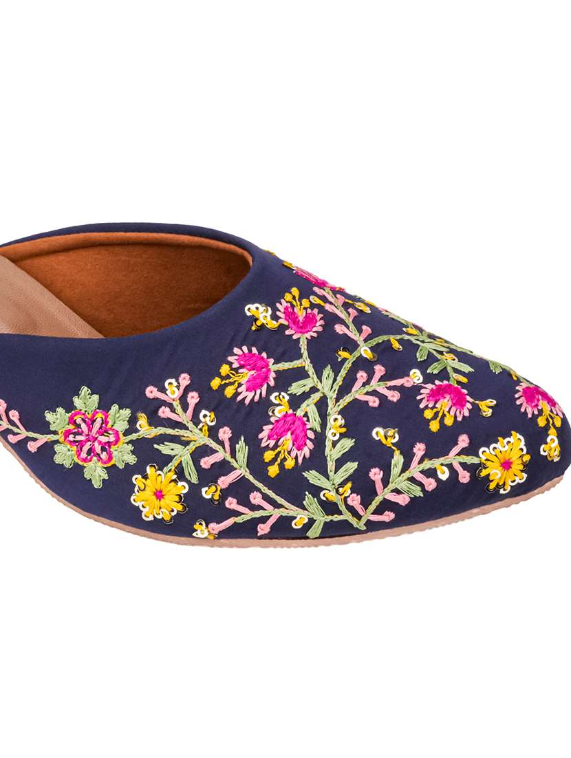 women embroidered slip on mules - 22571069 -  Standard Image - 3
