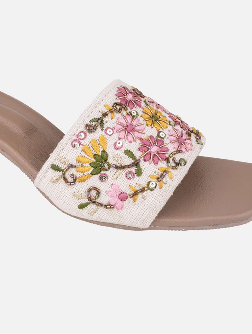 women embroidered slip on wedges - 22571073 -  Standard Image - 3