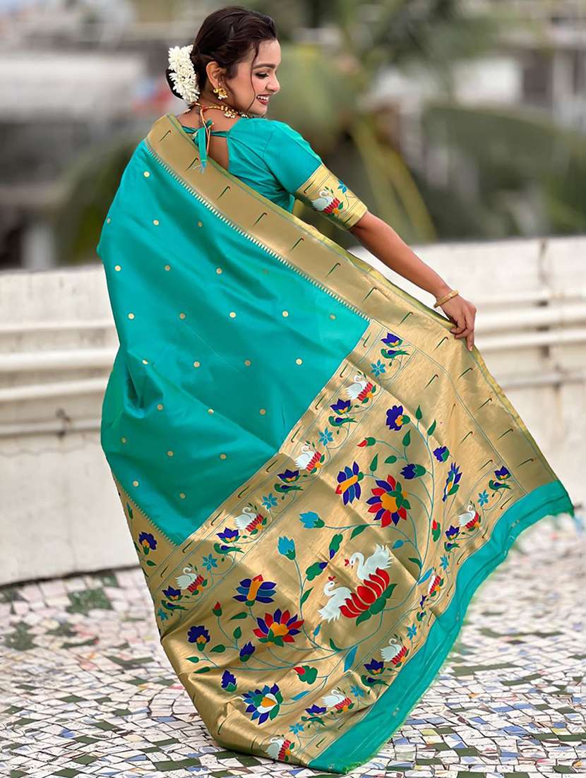 women self design paithani saree with blouse - 22571280 -  Standard Image - 3