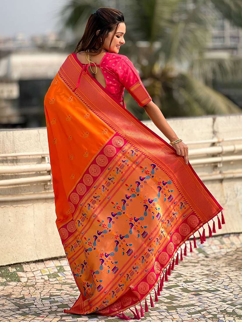 women self design paithani saree with blouse - 22571292 -  Standard Image - 3