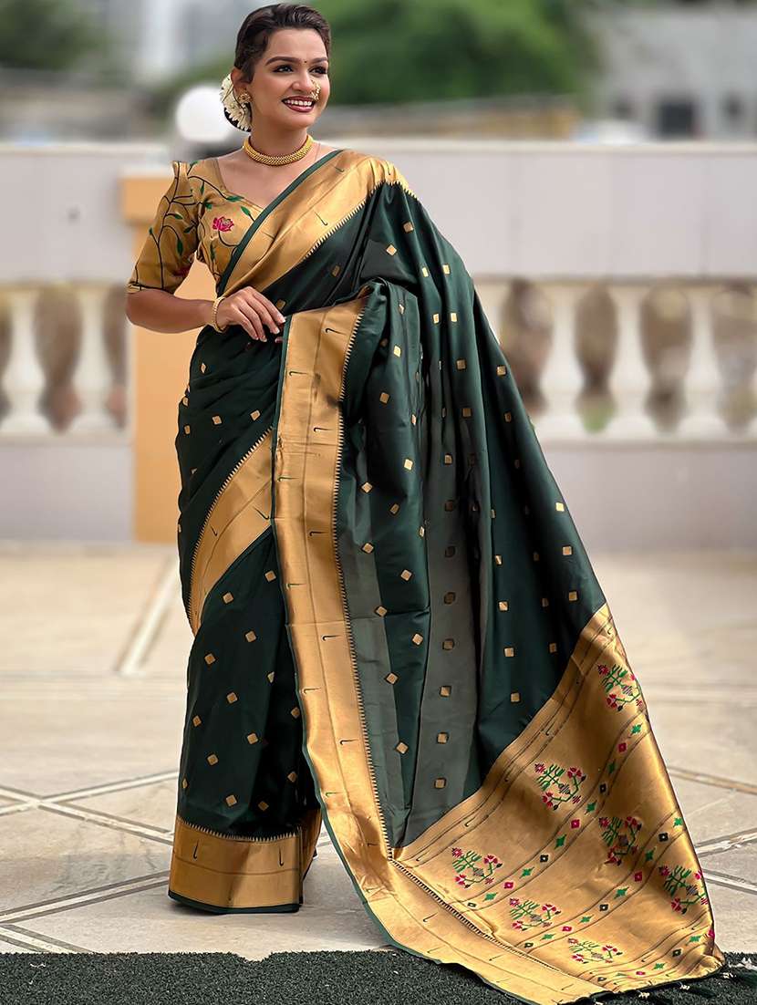 women self design paithani saree with blouse