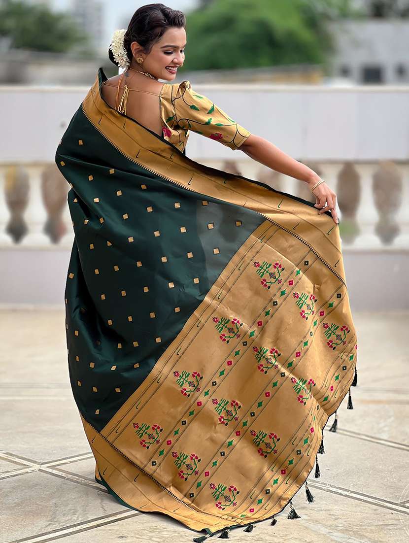 women self design paithani saree with blouse - 22571361 -  Standard Image - 3