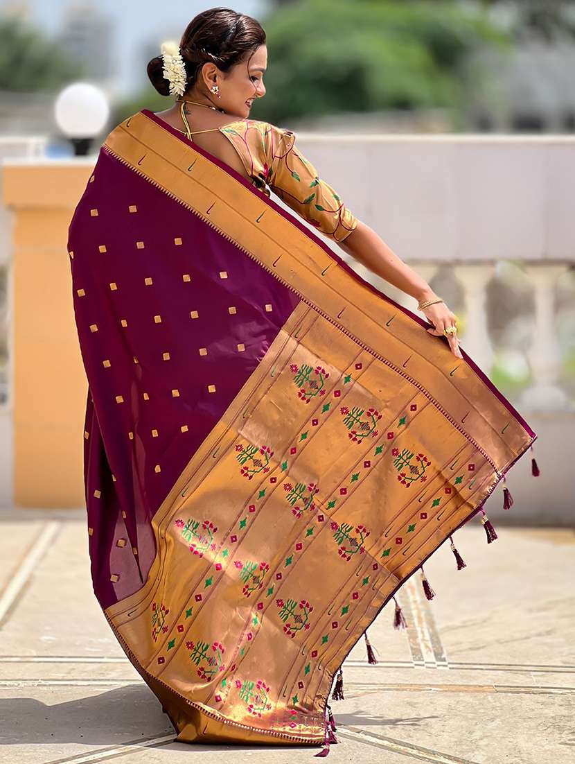 women self design paithani saree with blouse - 22571370 -  Standard Image - 3