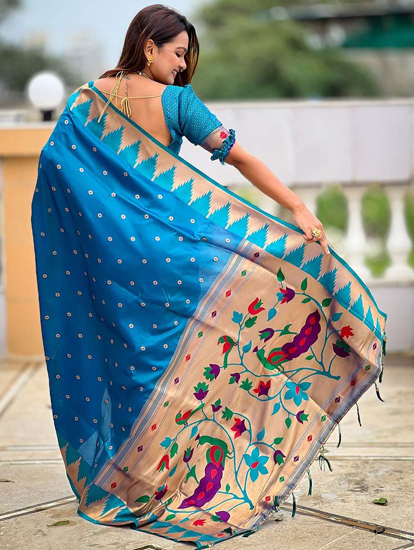 women self design paithani saree with blouse - 22571371 -  Standard Image - 3