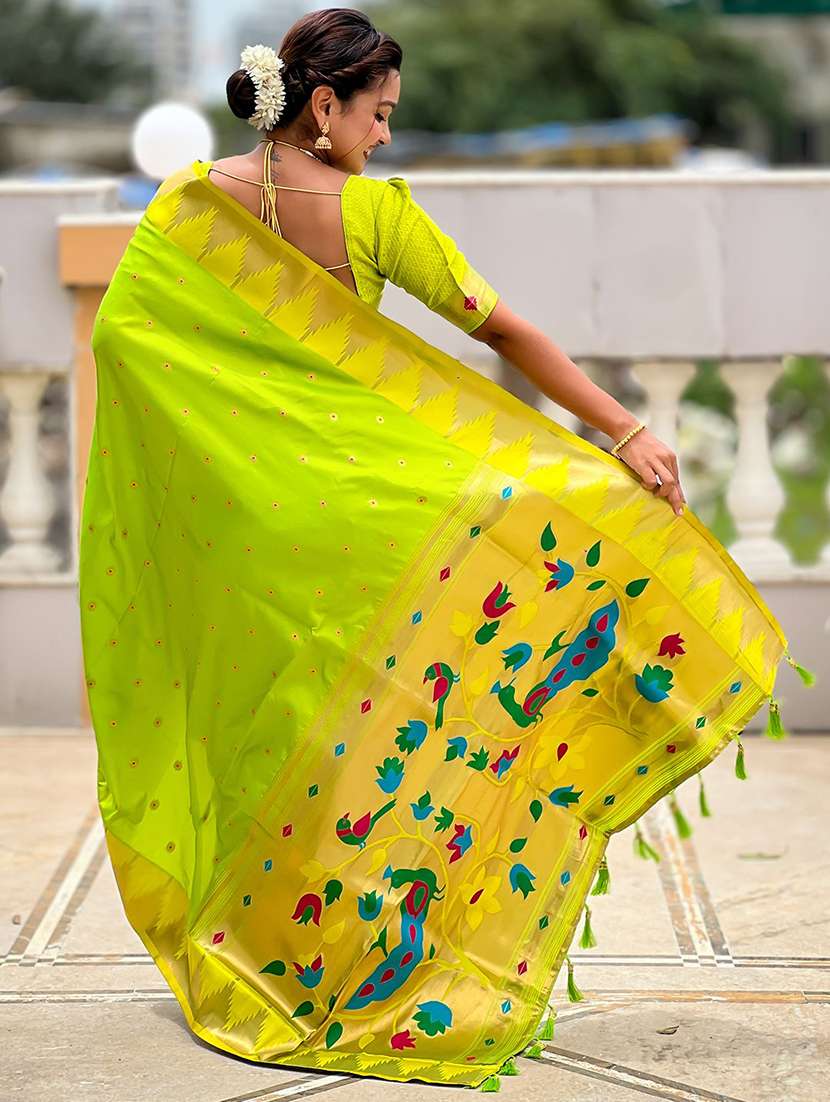 women self design paithani saree with blouse - 22571374 -  Standard Image - 3