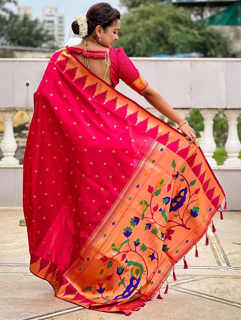 women self design paithani saree with blouse - 22571376 -  Standard Image - 3